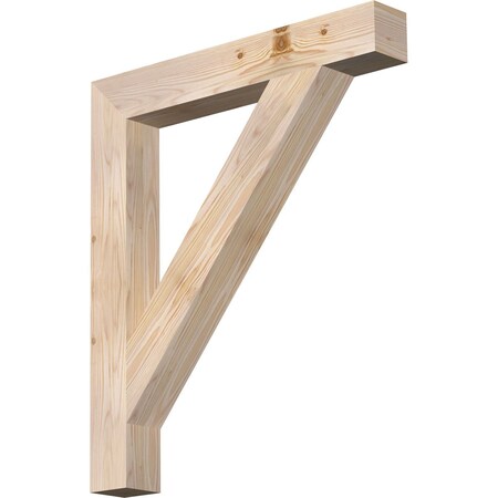 Ekena Millwork Traditional Block Smooth Bracket, Douglas Fir, 3 1/2"W x 26"D x 30"H BKT04X26X30TRA05SDF